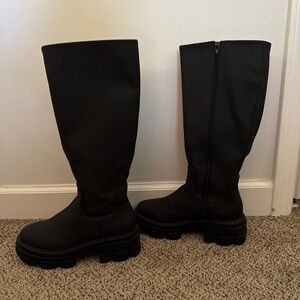 Tall Black Platform Boots